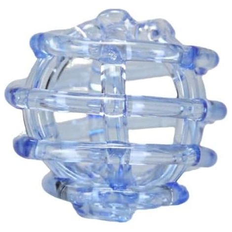 Vase boule en verre transparent, design inspiré des zens, vase à fleurs hydroponique minimaliste, design créatif inspiré du zen (bleu) (1/5)