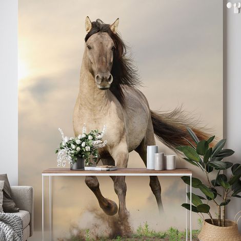 Papier peint panoramique - Cheval - 130 cm x 186 cm (1/4)