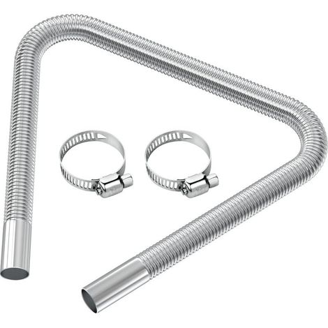 Tuyau d'évent de gaz Diesel Flexible Tuyau d'échappement de chauffage de voiture Tuyau d'Echappement du Rechauffeur diamètre intérieur 2.5cm/1 pouces 120cm/47,2 pouces (1/5)