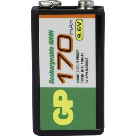 GP GPIND17R9HC1 Batteria ricaricabile da 9 V NiMH 170 mAh 9.6 V 1 pz.