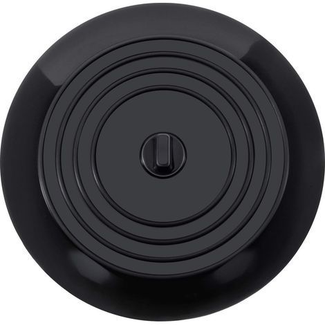 Bouchon de baignoire en silicone bouchon d'évier bouchon d'évier de cuisine diamètre 15 cm, adapté pour cuisine, salle de bain et buanderie bouchon de vidange général, noir (1/5)