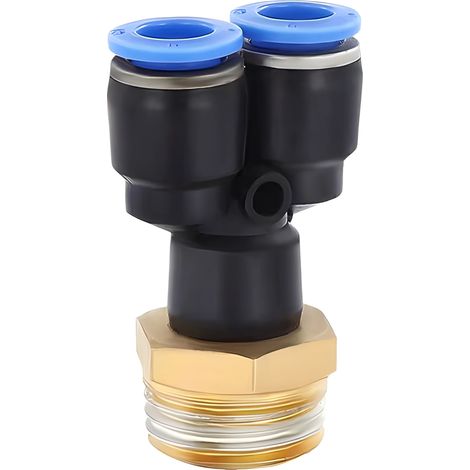 Raccord de tuyau pneumatique (PX-4mm) Filetage M5 3/4" 1/2 voies, raccords rapides (1/5)