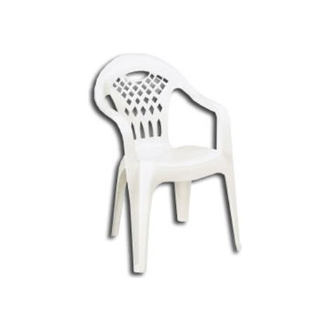 Cancun Beach Chaise Monobloc Dossier Haut Blanc 43027 (1/2)