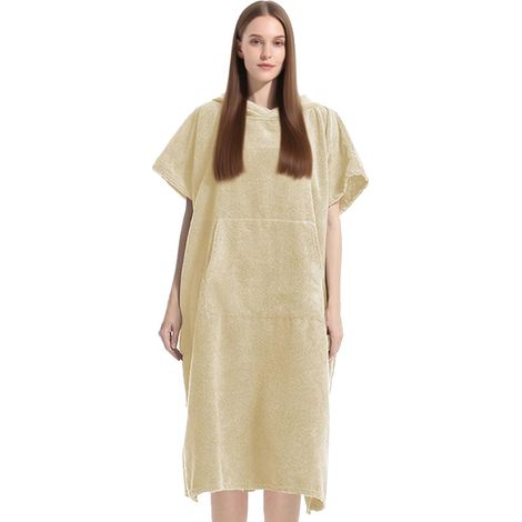 Badeponcho  Badeponcho – Schnelltrocknender Bademantel zum Umwickeln für Damen und Herren, ideal für Reisen, Schwimmbad, Fitnessstudio, Camping, Thermalquellen, Freizeit und Outdoor-Aktivitäten. (1/5)