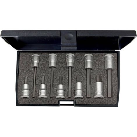 Set di chiavi a bussola IN 30 LKM 10 pezzi, 3/8 di pollice, 4-10 mm, per chiavi a brugola 6-KT. Schr. (1/5)