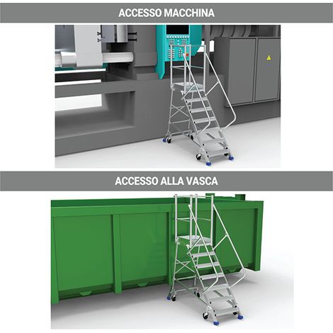 Piattaforma 10 gradini - Altezza massima di lavoro 4.00m - ES3010-R