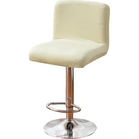 Housses de Tabouret de Bar Housses de Chaise 1 pièces Housses de Tabouret de Bar pour Salle à Manger Extensible,Couleur Beige