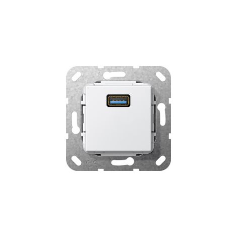 Gira USB 3.0 A compl. Inserto bianco puro [568203], 5682 03