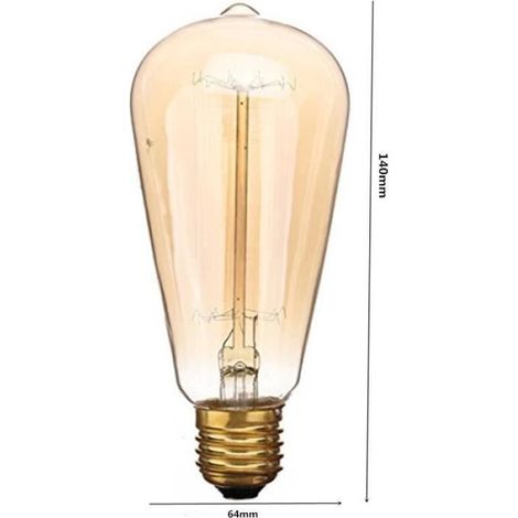 Lampadine Edison x6 - Lampadina retrò ST64 - Attacco E27 - 220V - 60W - ALTRO (1/2)