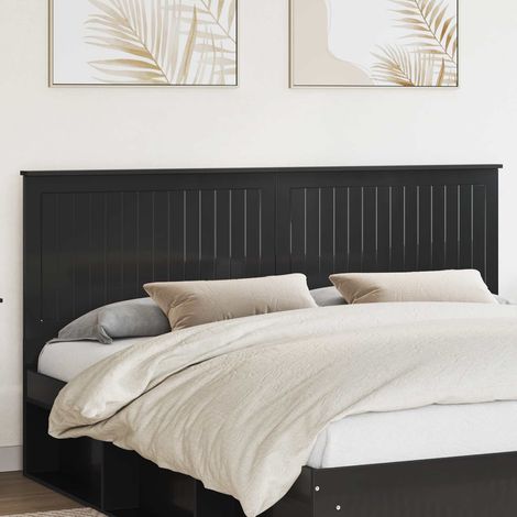 vidaXL Tête de lit Chêne noir 180 cm Bois d'ingénierie (1/5)