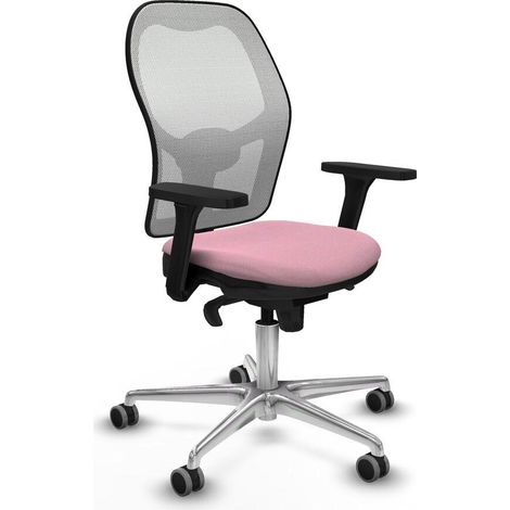 piqueras-y-crespo Silla de oficina moderna rosa ajustable