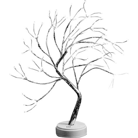 Lampe arbre 108 mini LED blanc chaud fil cuivre perle décoration nuit chambre Noël (1/5)