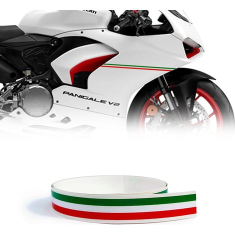 Stripes Strisce Adesive per Auto e Moto Tricolore Italia - Dimensione: 0,75 CM X 4, 5 MT