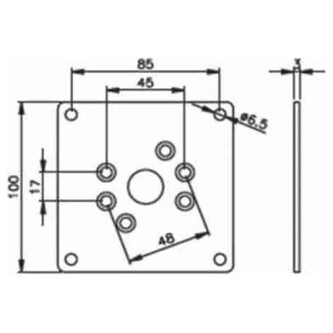 ACM 163479 - ART.3098 - Soporte de pared (Model - MATIX ø 45M)