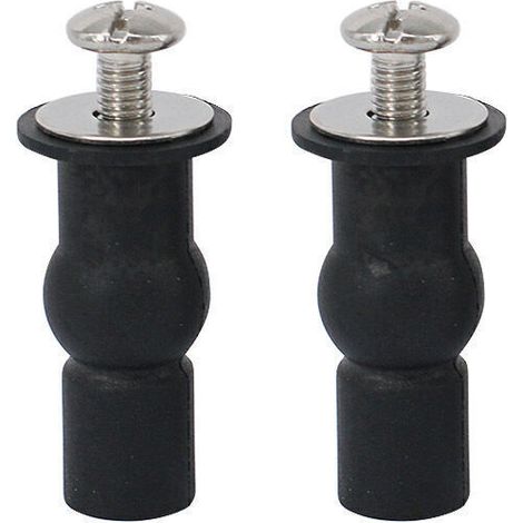 Abattant WC Fixations Charnières Accessoire de fixation pour abattant Convient à Toutes Les Toilettes（18mm,noir)
