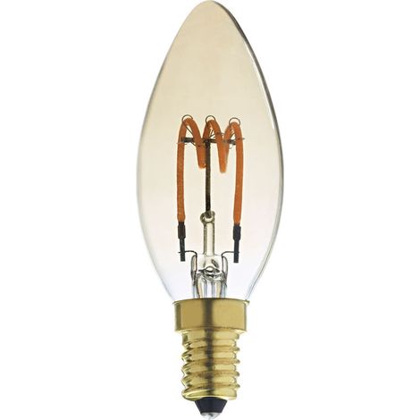 Lpe déco flamme E14 LED 2,5W 2200K 75lm Cl. Enrg G 25000H dimmable ambrée 20023 (1/4)