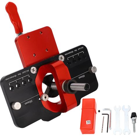 Gabarit de perçage pour charnières invisibles, kit de forets de 35 mm pour le travail du bois (1/5)