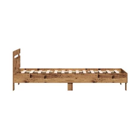 Cadre de lit, bois ancien, bois d'ingénierie, pour chambre, confort quotidien, assemblage rapide (1/5)
