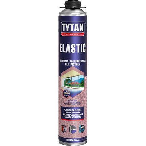 SCHIUMA POLIURETANICA X PISTOLA ELASTIC 750ML X SERRAMENTI "TYTAN"