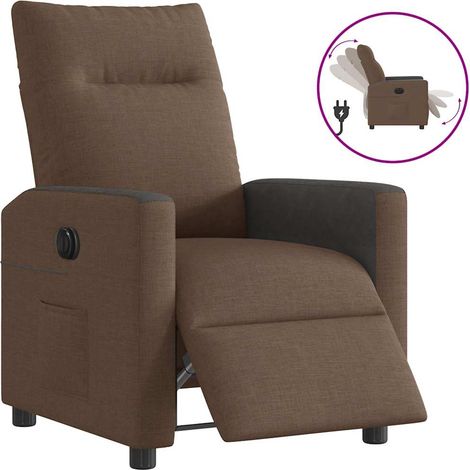 Relaxsessel Elektrisch Braun Stoff