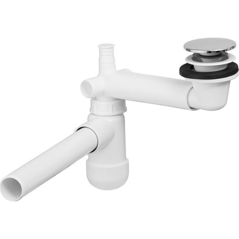 Sifone corto salvaspazio con piletta click clack cromata (1/5)