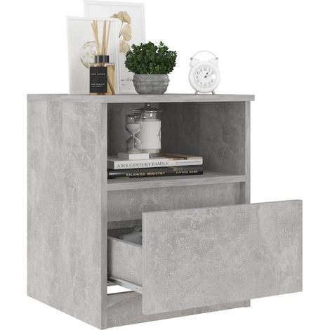 Table de chevet Gris béton 40x40x50 2 (1/5)