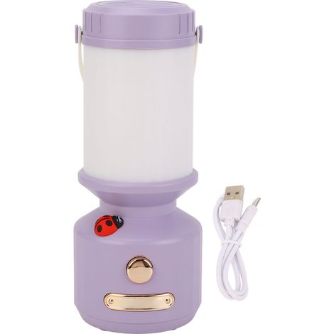 Lampada da Campeggio LED Ricaricabile – 3 Colori, Dimmerazione Continua, Luce Morbida per Notte ed Emergenza – ABS/PP/PVC – Design Compatto e Portatile – Ideale per Campeggio, Escursioni e Uso Domesti (1/5)
