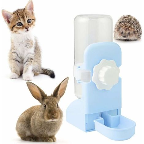 Distributeur d'eau automatique pour petit animal et petit abreuvoir suspendu pour lapin, cochon d'inde, furet, cochon d'inde, bleu (1/5)