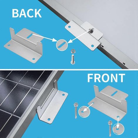 Kit de 32 supports de fixation pour panneaux solaires photovoltaïques, type Z, pour toit, voiture, bateau, camping-car, yacht. (1/5)