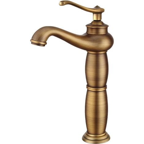 Mitigeur pour vasque - laiton - eau chaude/froide - surélevé (1/5)