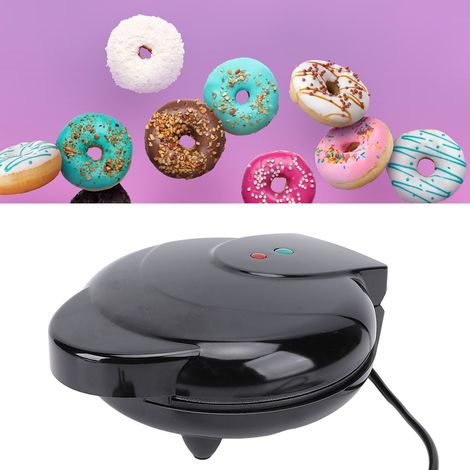 [Mini-Donut-Maker] Elektrischer Mini-Donut-Maker mit 7 Mulden, Edelstahl-Aluminium-Antihaftbeschichtung, ideal für Brunch und Desserts, kleine Küchenmaschine, US-Stecker, 110 V, 1000 W, Schwarz (1/5)
