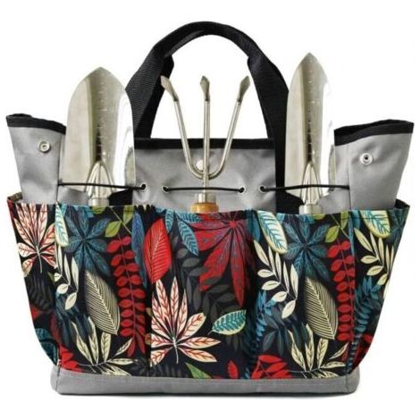 (Flowered)Ensemble d'outils de Jardin, Sac fourre-Tout de Jardin avec Plusieurs Poches pour Trousse à Outils de Jardinage, Sac à Outils de Jardin (1/5)