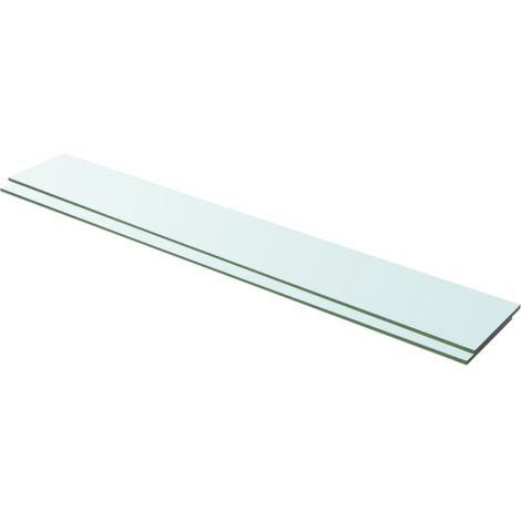 Regalböden 2 Stk. Glas Transparent 100x15 cm vidaXL