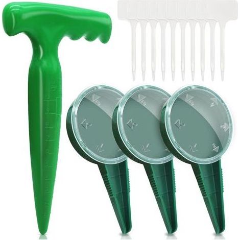 Kit semis jardin avec semoir perforateur et étiquettes, outils plantation graines légumes fleurs (1/5)