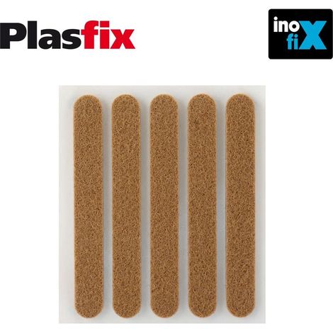 Confezione da 5 feltri adesivi sintetici marroni 95x12mm Plasfix INOFIX