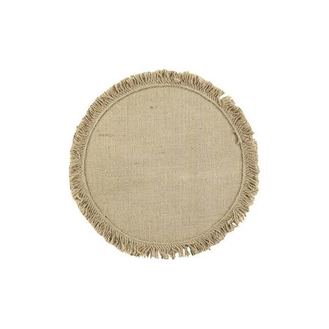 Set de table rond en jute à franges Naturel Ø 38 cm (1/3)