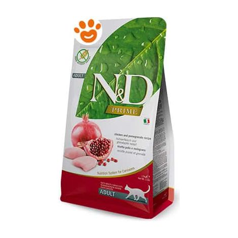 Farmina Cat N&D Prime Adult Pollo e Melograno - Sacco 10 Kg - Cibo Secco Gatti