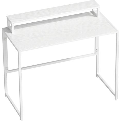 CHICFURN Escritorio plegable 100 x 48 x 87,5 cm blanco con soporte extraíble (1/5)