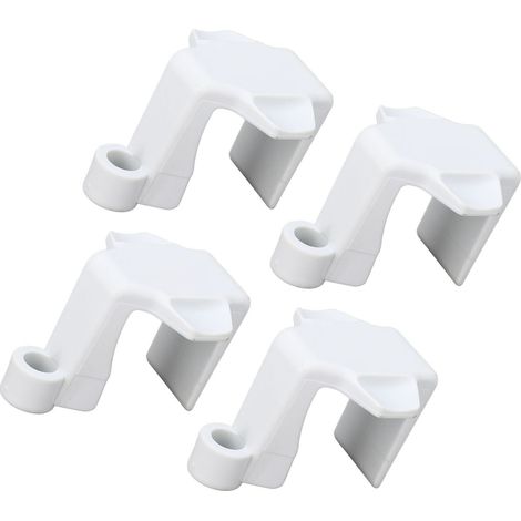 Clips de pare-chocs de bateau en Nylon, 4 pièces, cintres de ponton, crampons pour Rails carrés de 1 à 1.25 pouces, blancs. (1/5)