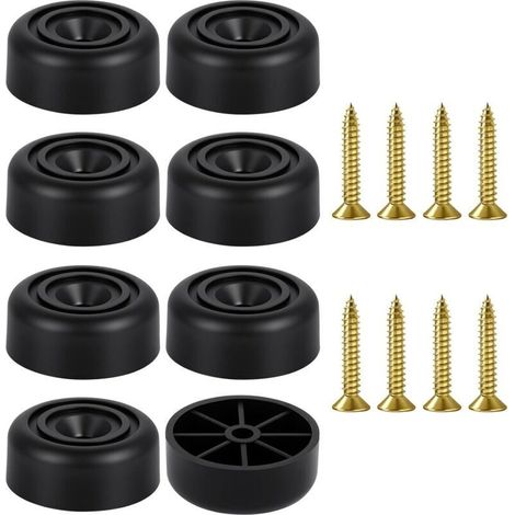 8PCS Pieds de Meubles Ronds à Visser. 3313mm Pieds D'armoire en Plastique. pieds de Meubles Ronds en Plastique avec Vis. Pied De Meuble Noir Antidérapants. Pour Armoire. Canapé. Chaise. Table (1/4)