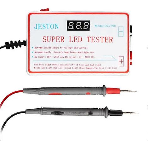 Testeur de bande LED, testeur de rétroéclairage TV avec sortie 0-300V, outil de test de bande LED, réparation et mesure de bande, connecteur standard américain. (1/5)