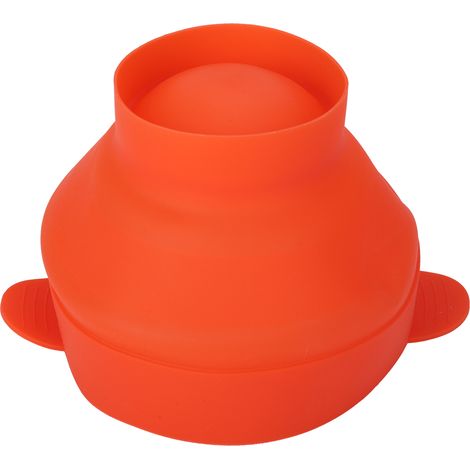 Seau à Popcorn en Silicone Rouge Sécuritaire avec Couvercle et Poignée, Rétractable pour Micro-ondes (1/5)