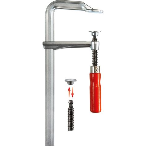 Bessey Ganzstahlschraubzwinge GZ Spannweite 100 mm Ausladung 60 mm Holzgriff (1/5)