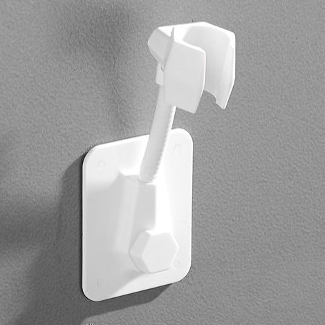 360° drehbare, selbstklebende Wandhalterung für Handbrause (Weiß) (1/5)