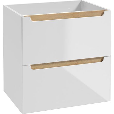 Waschtischunterschrank 60cm Livia mit 2 Schubladen, Weiß (1/5)