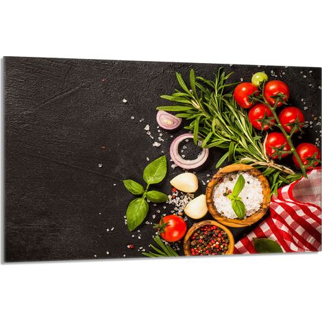 Glasschutzplatte für den Herd 80x52 Food (1/5)