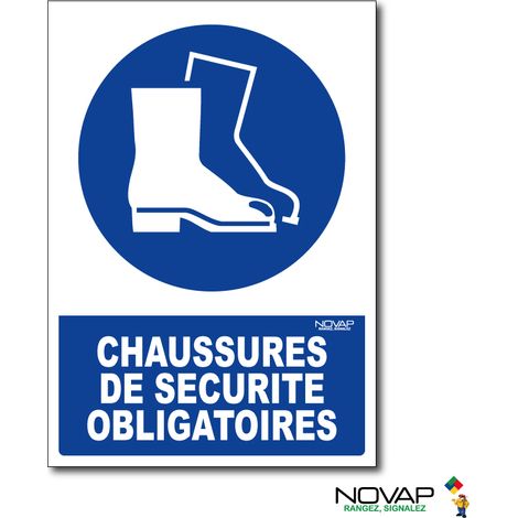 Panneau Chaussures de sécurité obligatoires - Rigide A5 - 4600598