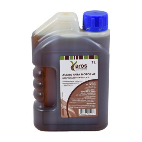 Olio multigrado Yaros 4 tempi 15W40 SL/CF 1 L