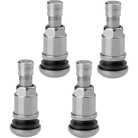 Valve Pneu,valves en métal,Valve Pneu Voiture,valves Pneu universelles 11,3 mm avec Joint en Caoutchouc, Insert de Valve Durable pour Jantes alu Auto Moto vélo,valves de Jante universelles (1/5)