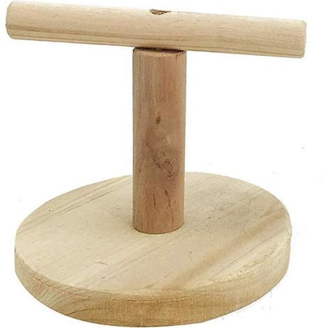 Perchoir en bois pour perroquet, plateforme de jeu et jouet à mâcher pour cage.